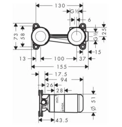 Hansgrohe Inbouwdelen - Basisgarnituur Voor Inbouw Wastafelkraan 13622180 5 Hansgrohe Inbouwdelen - Basisgarnituur Voor Inbouw Wastafelkraan 13622180 -Hansgrohe Shop 12d5b4bdc4dd4a5942b1bcd3