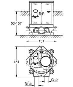 Grohe Inbouwdelen - Basisgarnituur Voor Staande Badkraan 45984001 -Hansgrohe Shop 17197a297c044331d483472a