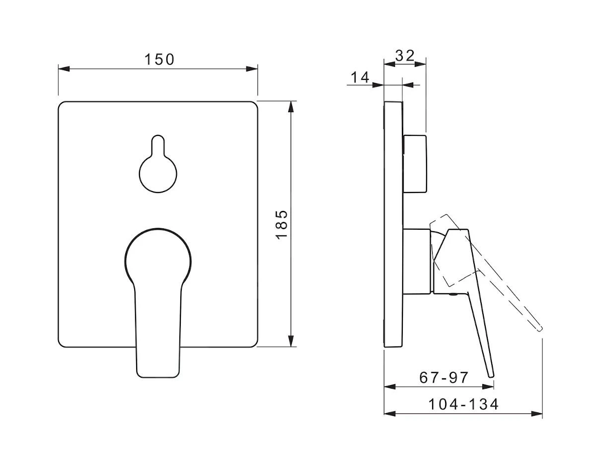 Hansa Twist - Inbouw Badkraan, 2 Functies, Mat Zwart 8984908333 4 Hansa Twist - Inbouw Badkraan, 2 Functies, Mat Zwart 8984908333 - Afbeelding 2