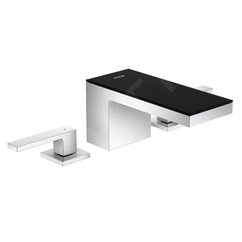 Axor MyEdition - 3-gats Wastafelmengkraan Met Push-open Afvoergarnituur, Chroom/zwart Glas 47050600 3 Axor MyEdition - 3-gats Wastafelmengkraan Met Push-open Afvoergarnituur, Chroom/zwart Glas 47050600