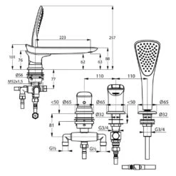 Kludi Amba - 3-gats Badrandcombinatie, Chroom 534470575 5 Kludi Amba - 3-gats Badrandcombinatie, Chroom 534470575 -Hansgrohe Shop 2962a82c193ac4c3246315f2