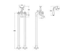 Roca Carmen - Vrijstaande Badkraan,chroom A5A274BC00 -Hansgrohe Shop 29b469a2a2970c29779d0749
