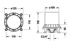 Duravit Toebehoren - Basisgarnituur Voor Vrijstaande Badkraan GK5900007000 -Hansgrohe Shop 2acba7511ddc849bafe3fedb