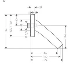 Axor Starck Organic - Baduitloop, Chroom 12417000 -Hansgrohe Shop 3aed885d3edbaece564a6518