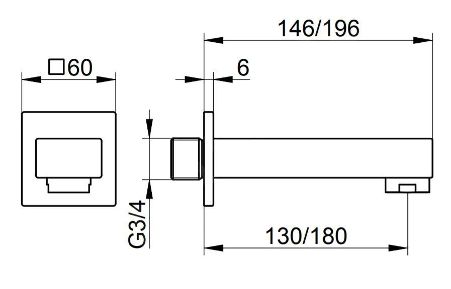 Keuco Edition 400 - Baduitloop, Geborsteld Zwart Chroom 51545130000 4 Keuco Edition 400 - Baduitloop, Geborsteld Zwart Chroom 51545130000 - Afbeelding 2