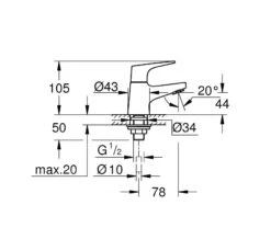 Grohe BauFlow - Fonteinkraan, Chroom 20575000 -Hansgrohe Shop 4beba0d48008ac57cb4d6128