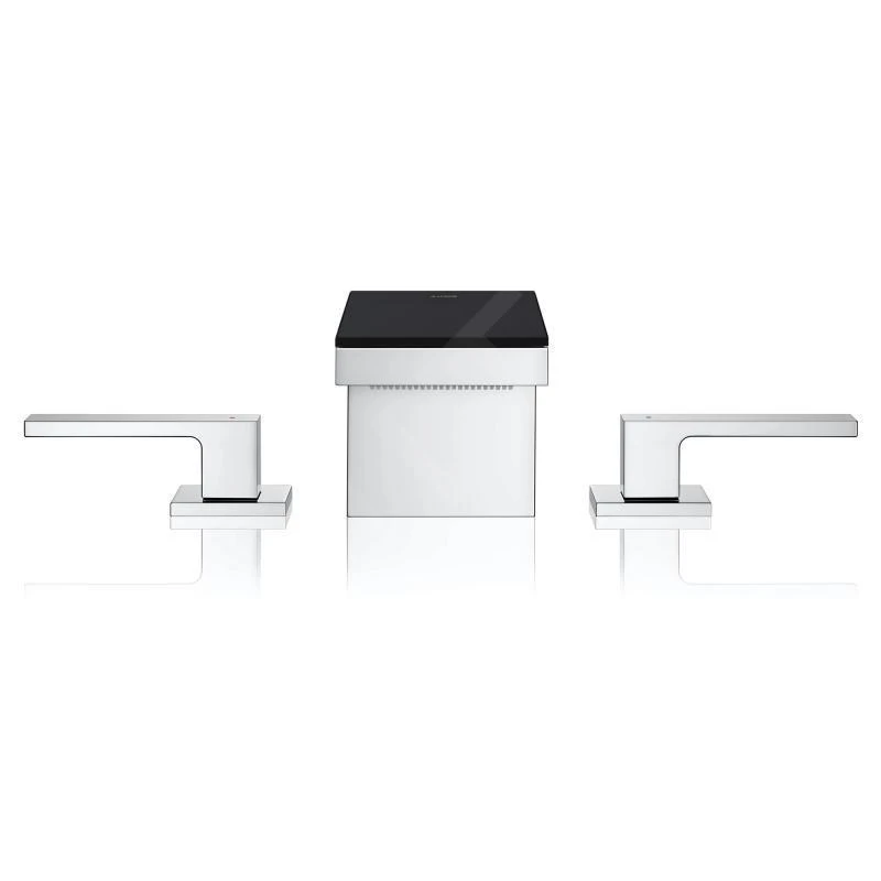 Axor MyEdition - 3-gats Wastafelmengkraan Met Push-open Afvoergarnituur, Chroom/zwart Glas 47050600 5 Axor MyEdition - 3-gats Wastafelmengkraan Met Push-open Afvoergarnituur, Chroom/zwart Glas 47050600 - Afbeelding 3
