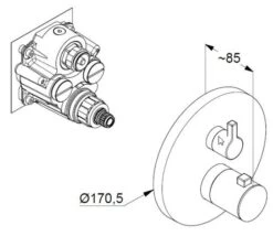 Kludi Nova Fonte - Thermostatische Inbouwkraan Voor 2 Functies, Mat Zwart 208303915 5 Kludi Nova Fonte - Thermostatische Inbouwkraan Voor 2 Functies, Mat Zwart 208303915 -Hansgrohe Shop 53993b90dacf642dc1b1e644