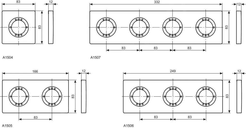 Ideal Standard Archimodule - Afdekrozet 4-gats 100 X 349 Mm, Chroom A963735AA 3 Ideal Standard Archimodule - Afdekrozet 4-gats 100 X 349 Mm, Chroom A963735AA
