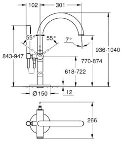 Grohe Atrio - Vrijstaande Badkraan, Met Draaibare Uitloop, Chroom 32653003 8 Grohe Atrio - Vrijstaande Badkraan, Met Draaibare Uitloop, Chroom 32653003 -Hansgrohe Shop 58ca6d6012afc18bbed80b7e