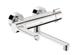 Hansa Clinica - Thermostatische Wastafelkraan Met Draaibare Uitloop, Thermo Cool, Chroom 08805202