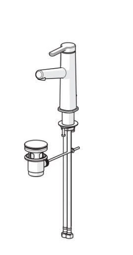 Hansa Designo - Wastafelkraan Met Waste, Chroom 51832283 4 Hansa Designo - Wastafelkraan Met Waste, Chroom 51832283 - Afbeelding 3