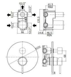 Paffoni Light - Inbouwkraan Voor 3 Uitgangen, Wit Mat LIG019BO -Hansgrohe Shop 6b1639c2cf0882cd891398a6