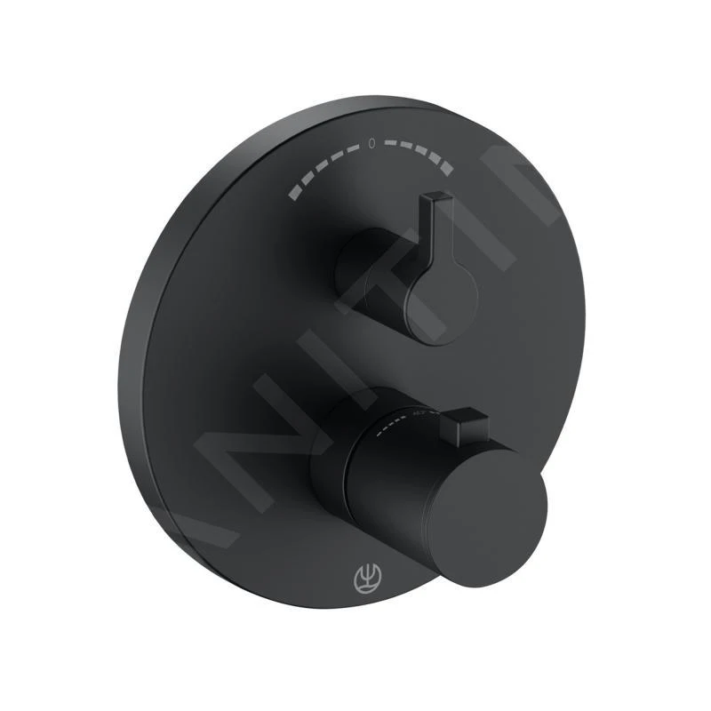 Kludi Nova Fonte - Thermostatische Inbouwkraan Voor 2 Functies, Mat Zwart 208303915 3 Kludi Nova Fonte - Thermostatische Inbouwkraan Voor 2 Functies, Mat Zwart 208303915