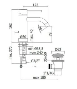 Paffoni Light - Wastafelkraan Met Waste, Zwart Mat LIG075NO -Hansgrohe Shop 7fb7975b3487e8bf746aaa1a