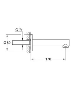 Grohe Concetto - Baduitloop, Chroom 13280001 -Hansgrohe Shop 8ed5ba6ffb04a0feda3e8255