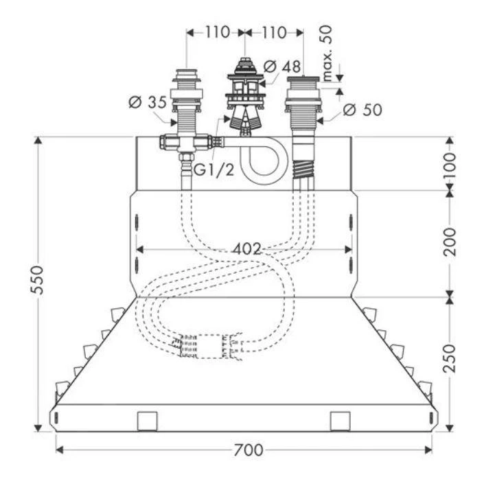 Hansgrohe Inbouwdelen - Basisgarnituur Voor 3-gats Badrandcombinatie 13437180 4 Hansgrohe Inbouwdelen - Basisgarnituur Voor 3-gats Badrandcombinatie 13437180 - Afbeelding 2