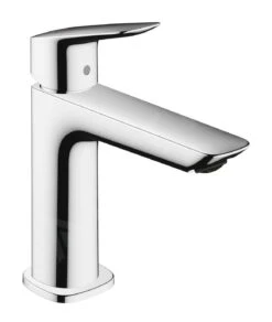 Hansgrohe Logis - Wastafelkraan Fine 110, Incl. Push-Open Afvoer, EcoSmart, Chroom 71252000