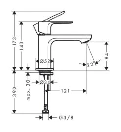 Hansgrohe Rebris S - Fonteinkraan, Chroom 72503000 -Hansgrohe Shop 9a53099b33895b621f83be3b 1