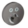 Hansgrohe Shower Select - Afdekset Voor Thermostaat Voor 2 Functies, Geborsteld Zwart Chroom 15743340 -Hansgrohe Shop 9c74130bd731dfe56b2191c4