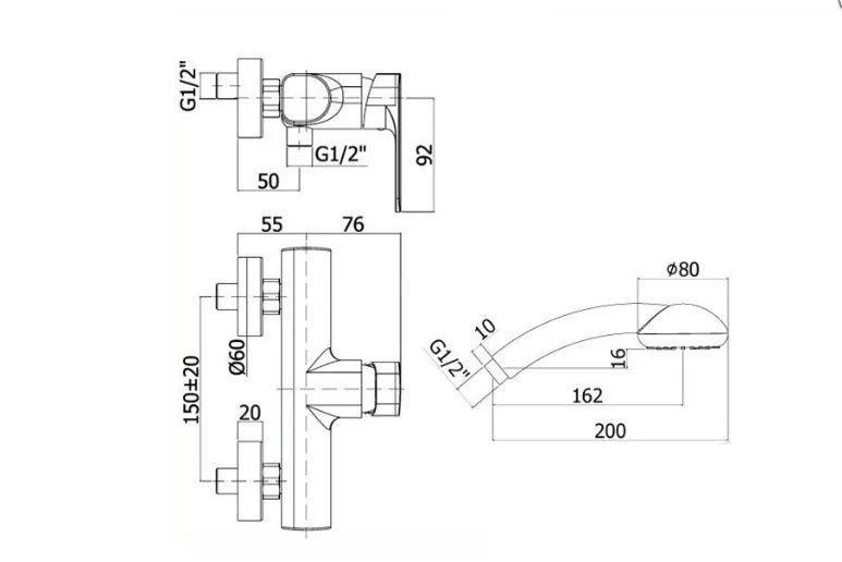 Paffoni Sly - Doucheset Met Kraan, Chroom SY168DCR 4 Paffoni Sly - Doucheset Met Kraan, Chroom SY168DCR - Afbeelding 2