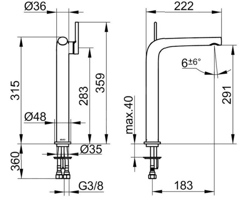 Keuco Edition 400 - Wastafelkraan, Zwart Chroom Geborsteld 51502130103 4 Keuco Edition 400 - Wastafelkraan, Zwart Chroom Geborsteld 51502130103 - Afbeelding 2
