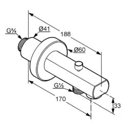 Kludi Zenta - Baduitloop, Chroom 1350105 -Hansgrohe Shop a10085cbac889bbc1e52e88b
