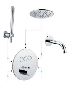 Paffoni Compact Box - Thermostatische Inbouwkraan, Voor 3 Uitgangen, Mat Zwart CPT019NO -Hansgrohe Shop b556183033a8f007445d422e