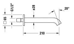 Duravit C.1 - Baduitloop, Chroom C15240009010 -Hansgrohe Shop c1f3431db39f1076c93ddae3 1