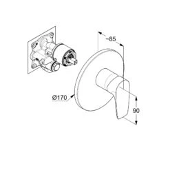 Kludi Pure&Solid - Inbouw Douchekraan, Chroom 346550575 -Hansgrohe Shop c626c012ce490f88c452990b