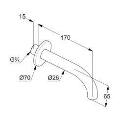 Kludi Bozz - Baduitloop, Mat Zwart 3850539 -Hansgrohe Shop d040dde220542b21a56ceee6