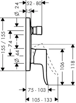 Hansgrohe Metris New - Afdekset Badkraan, Chroom 31454000 -Hansgrohe Shop d6c8d25e75b1973fb7725733