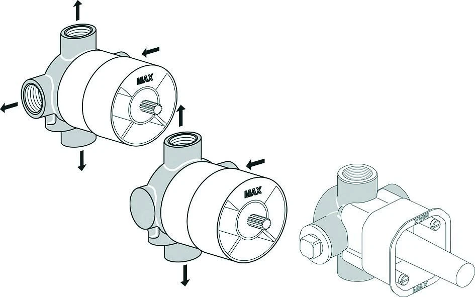 Ideal Standard CeraTherm - Inbouwdeel 1 Voor Meerwegkranen 4/3, Neutraal A2391NU 5 Ideal Standard CeraTherm - Inbouwdeel 1 Voor Meerwegkranen 4/3, Neutraal A2391NU - Afbeelding 3