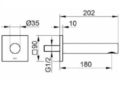 Keuco IXMO - Baduitloop, Roestvrij Staal 59545070102 -Hansgrohe Shop de2074a7ca2e6b5eddd035bb