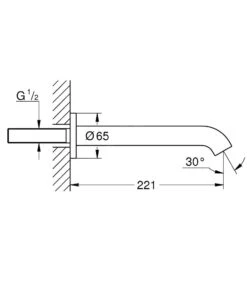 Grohe Essence New - Baduitloop, Geborsteld Nikkel 13449EN1 -Hansgrohe Shop f957da448ea33e863930d23c 3